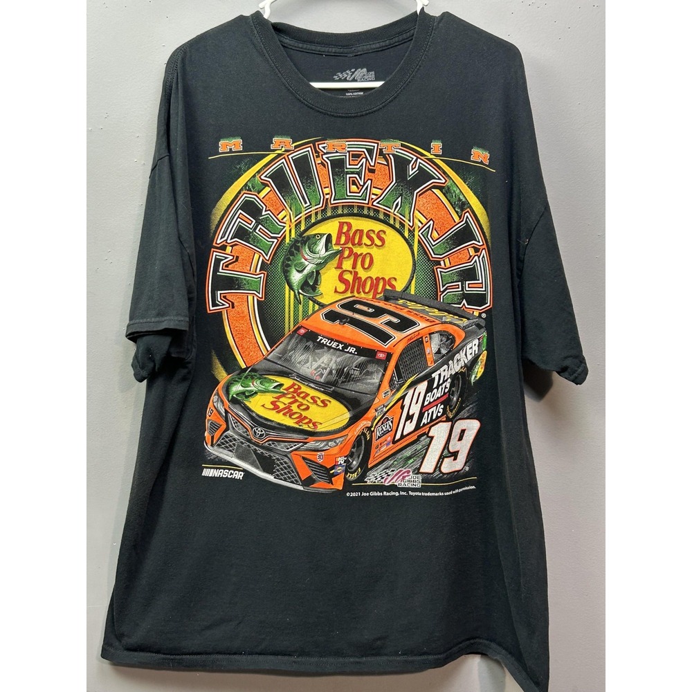 Martin Truex Jr Shirt Mens 2XL Black NASCAR Auto Racing 19 Graphic T-Shirt Tee